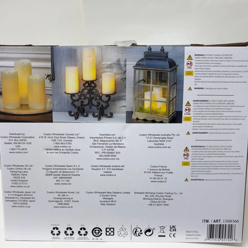 6x Flameless Real Wax Candles Battery Operated with Remote Control - Glow Wick - Picture 6 of 9